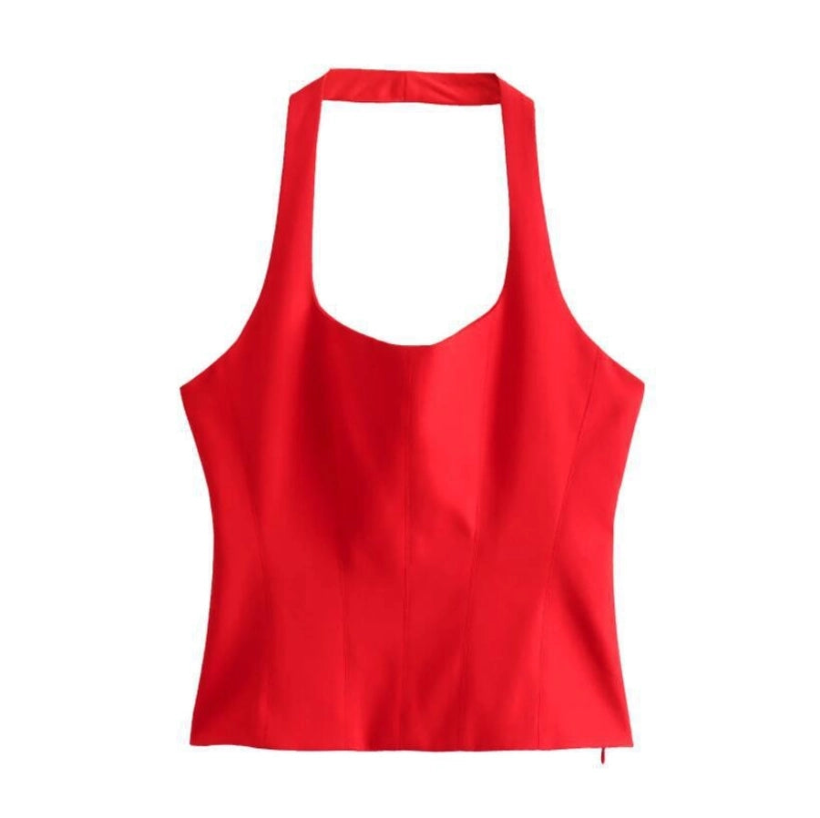 Women's Tank Tops Backless Elegant Sexy Solid Color