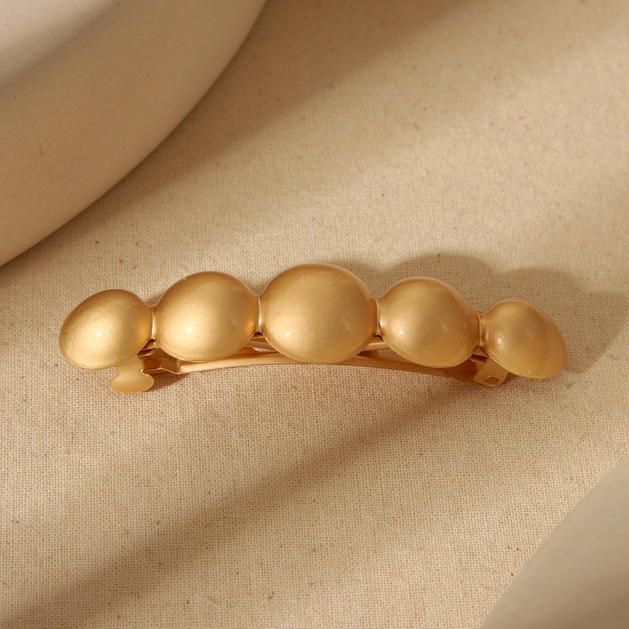 Women's Cute Basic Solid Color Alloy Hair Clip