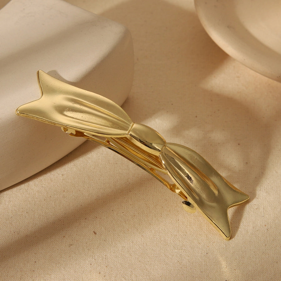 Women's Cute Basic Solid Color Alloy Hair Clip