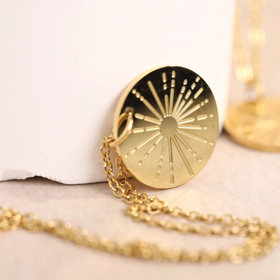 Simple Style Sun Alloy cable chain Pendant Necklaces