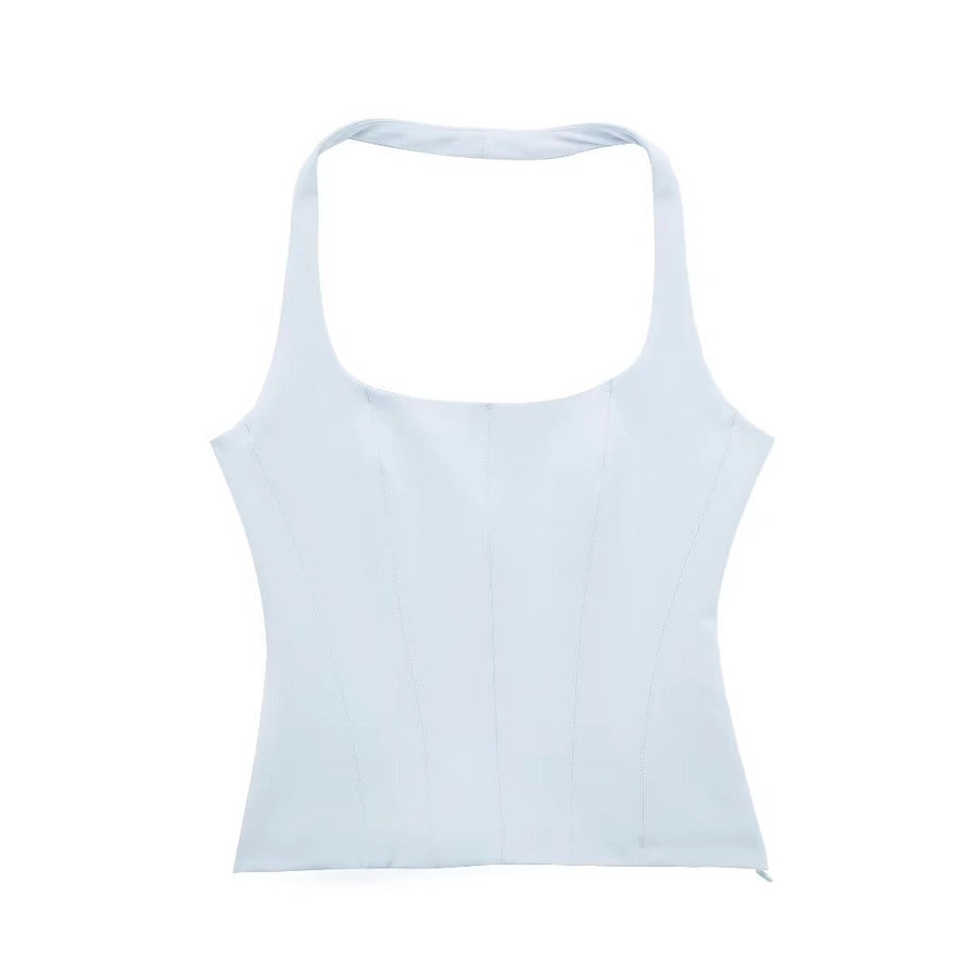 Women's Tank Tops Backless Elegant Sexy Solid Color