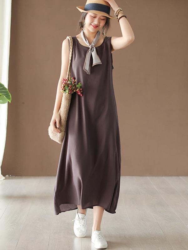 Loose Sleeveless Soft Long Dress