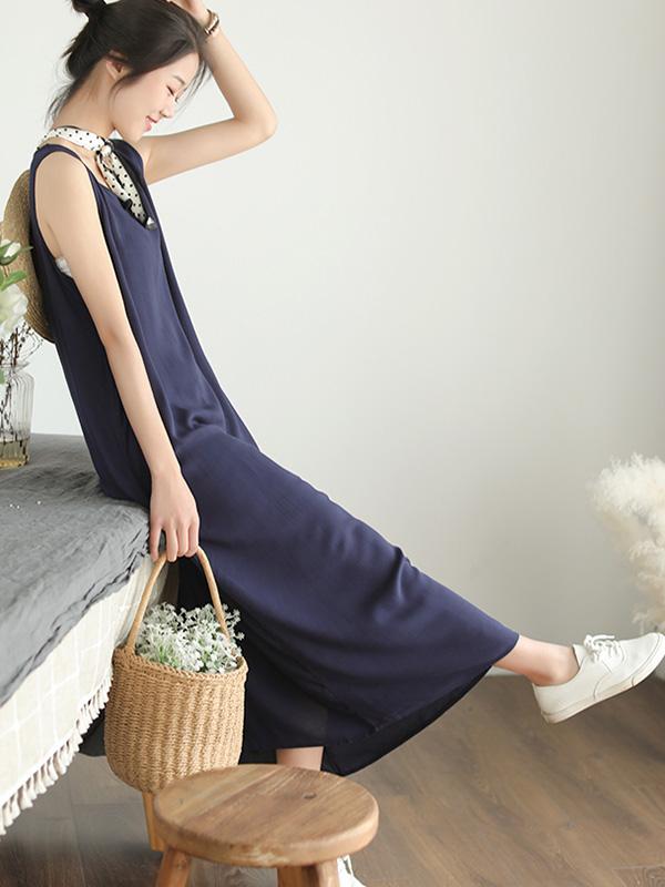 Loose Sleeveless Soft Long Dress