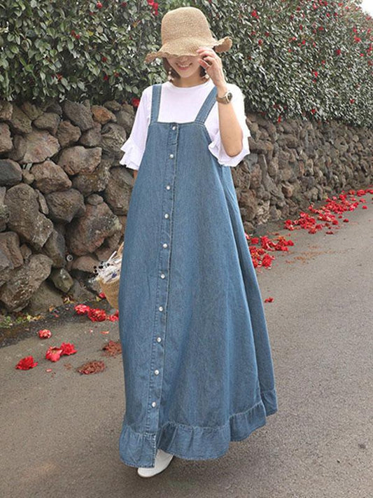 Casual Jean 2-pieces Long Dress