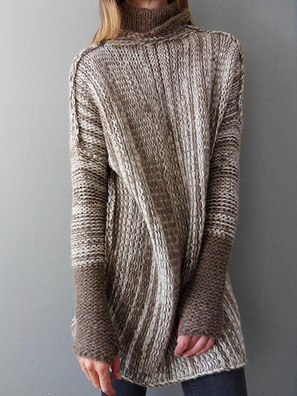 Fashion High-neck Knitting Sweater Tops