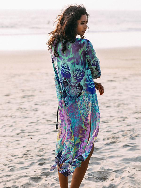 Chiffon Printed Swimwear Cover-ups