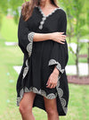 Lacy Plus Size Loose Flared Sleeves Cover-ups