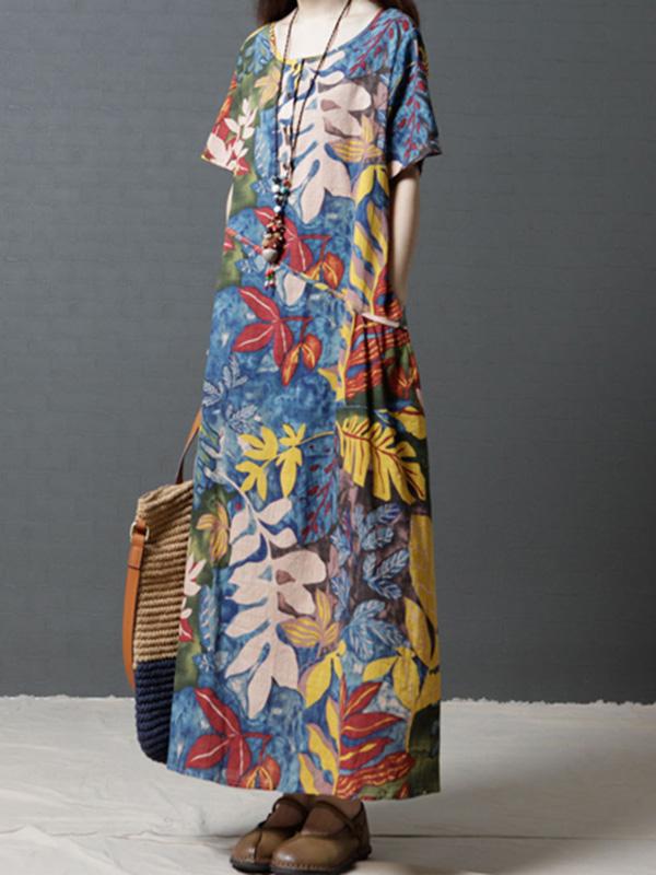 Loose  Oversize Printed Maxi Dress