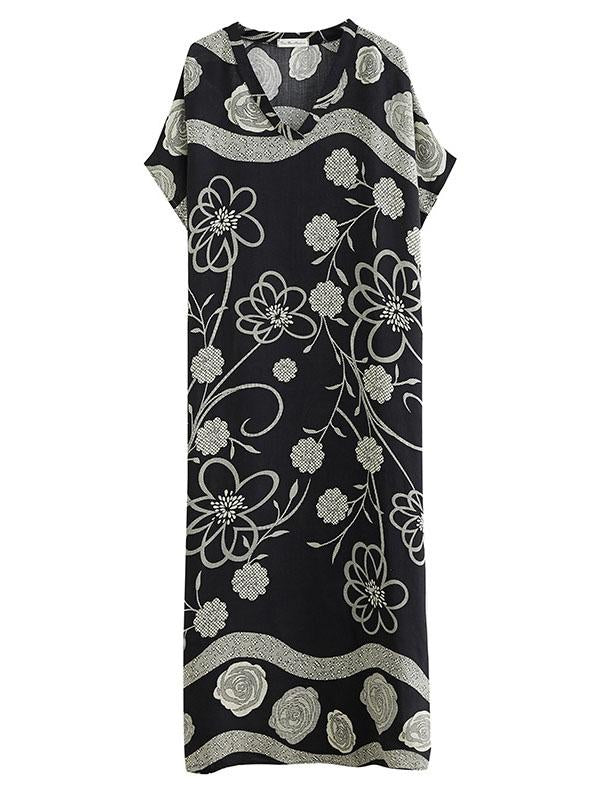 Original Printed V-Neck Dress