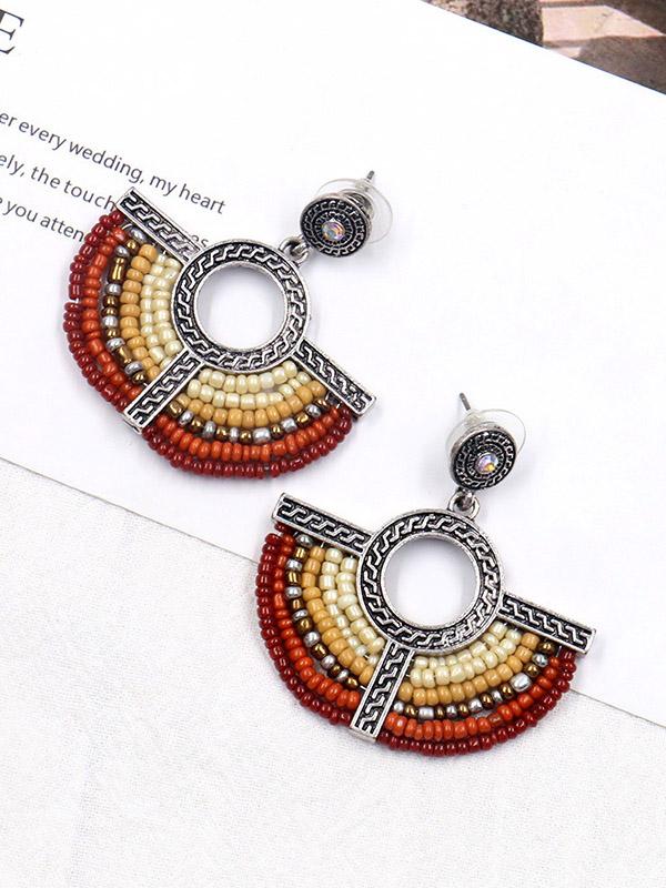 Bohemia 3 Colors Fan-shaped Earrings Accessories