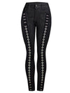 Black Elastic Jeans Pants Bottoms