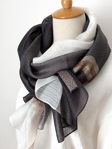 Silk Fashion Split-color Soft Scarf