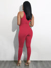 Front Bandage Hollow Out Jumpsuits