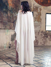 Plus Size Loose Solid White See-through Cover-ups