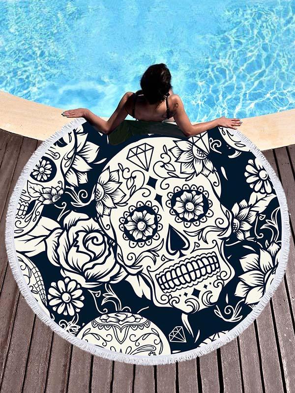 Microfiber Skeleton Beach Towel