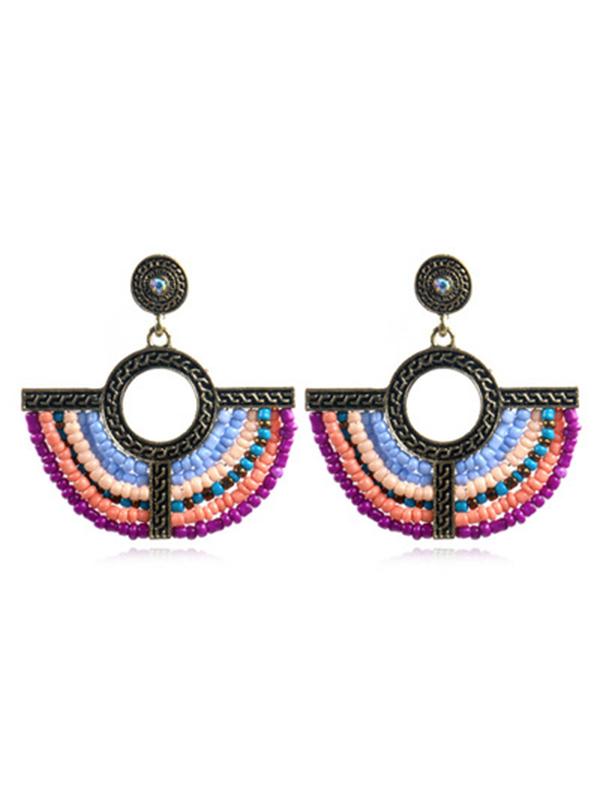 Bohemia 3 Colors Fan-shaped Earrings Accessories