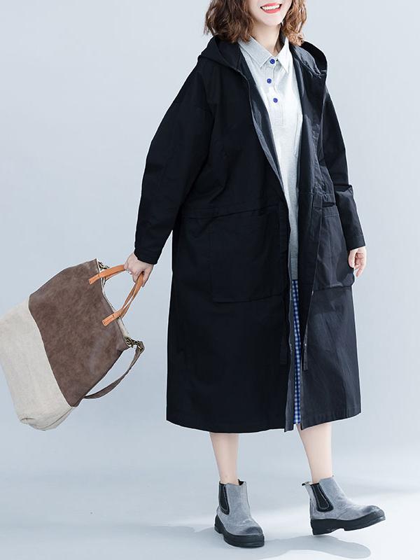 Loose Oversize Solid Winter Trench Coat