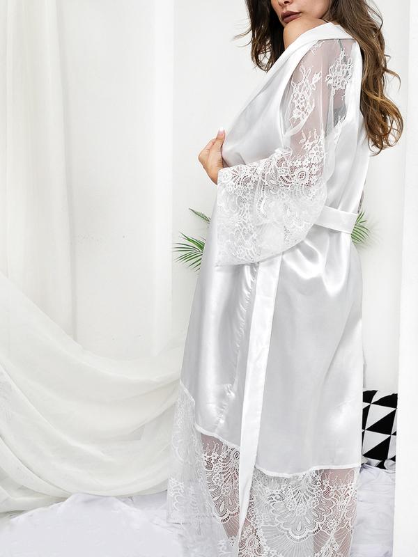 Lace Bandage Long Sleeve Cover-up Swimwear