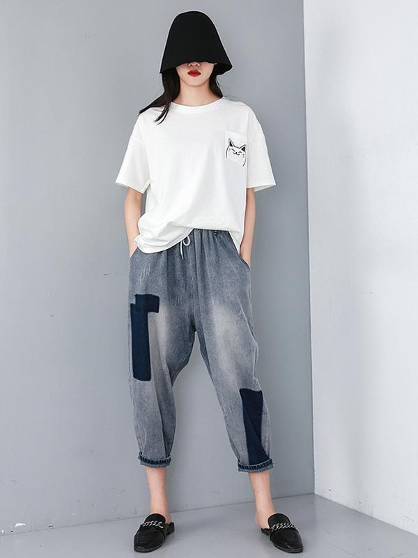 Loose Split-joint Harem Pants