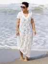 Plus Size Hollow Lace Cover-up Swimwear