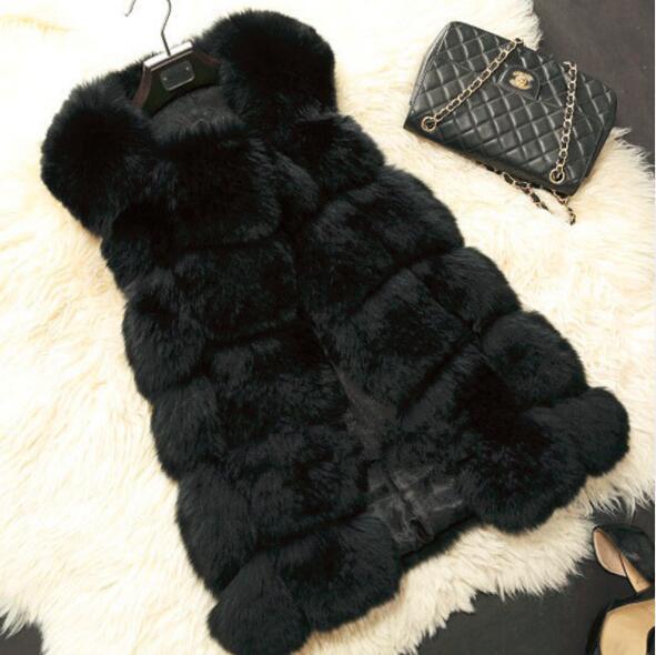 High quality Luxury Artificial Fur Warm Women Coat