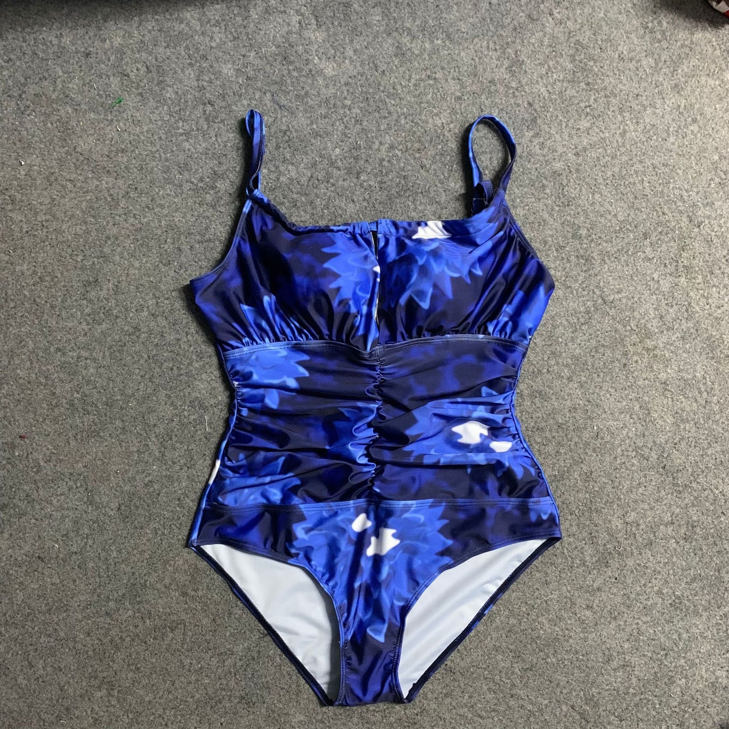 large size printing color gradually fat woman One-piece swimsuit