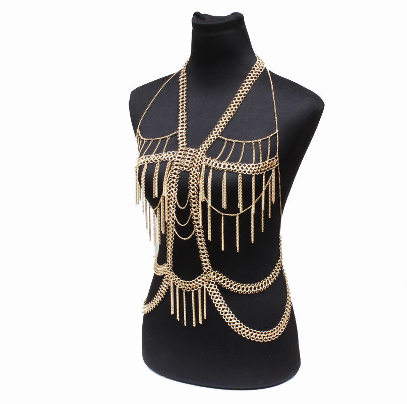 Long tassel body chain