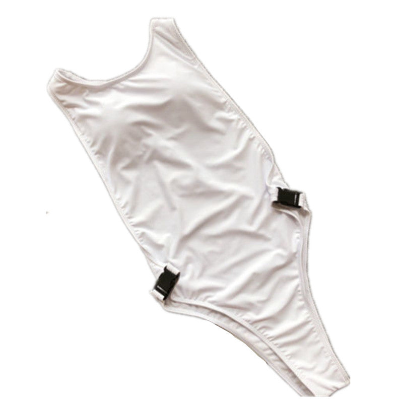 Conjoined strap buckle ONE-PIECE SWIMSUIT