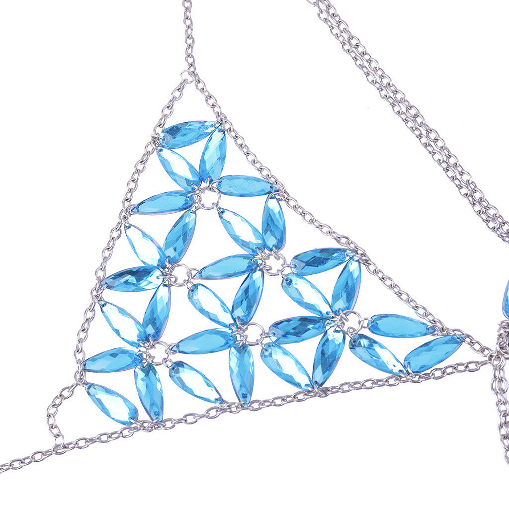 Crystal Bra beach bikini body chain