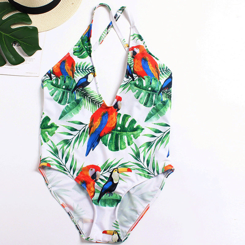 large-size printed swimwear fat ONE-PIECE SWIMSUIT