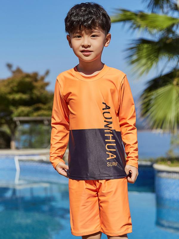 AONIHUA Color Block Boy Swimwear