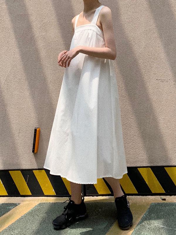 Casual Bowknot Designed Slip Dress