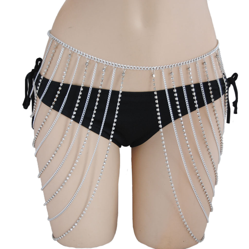 Simple geometry water drill multi-layer fringe body chain