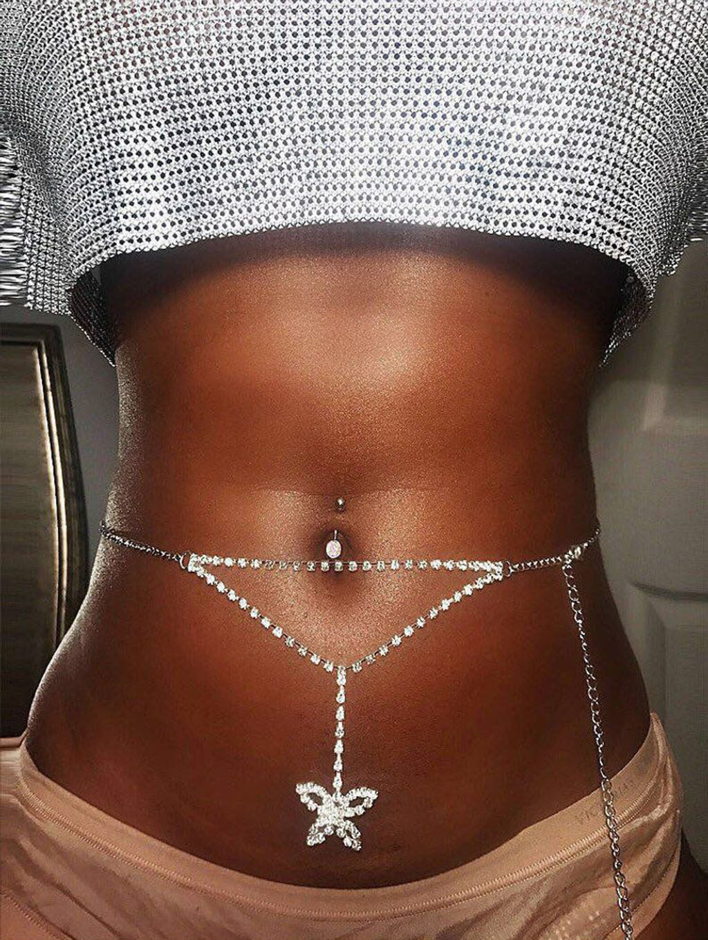 Water Drop Bow Body Chain