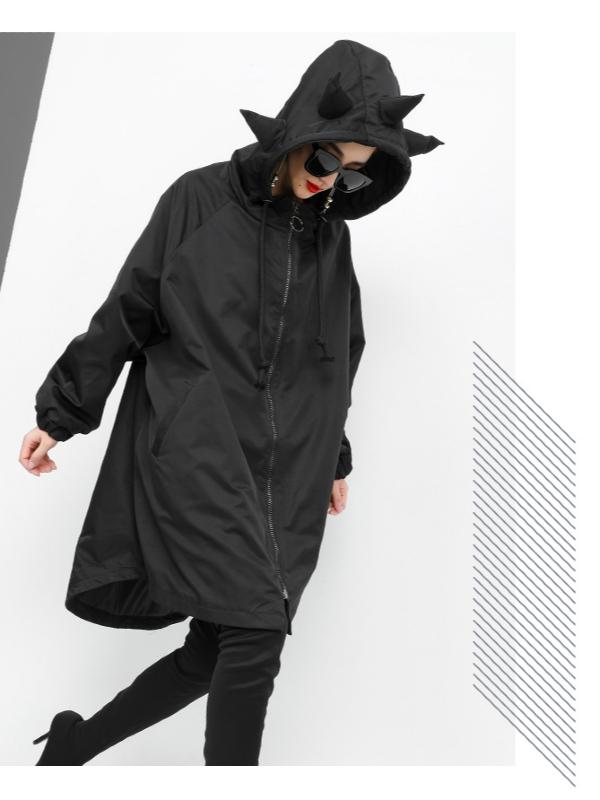 LOOSE LOVELY HOODED OUTWEAR