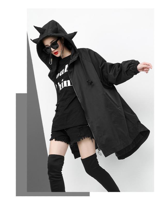 LOOSE LOVELY HOODED OUTWEAR