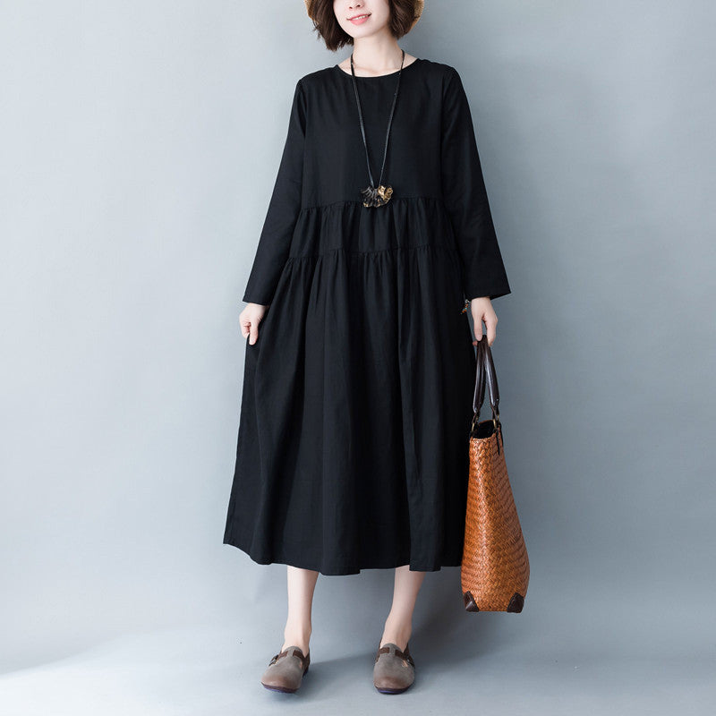 Casual Cotton Simple Long Dress