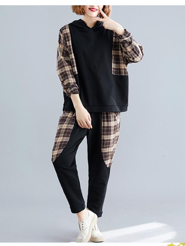 CASUAL PLAID SPLIT-JOINT SUITS