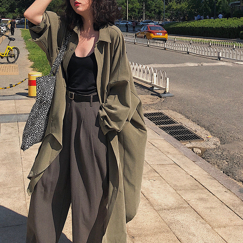 Loose 2 Colors Coat Outwear