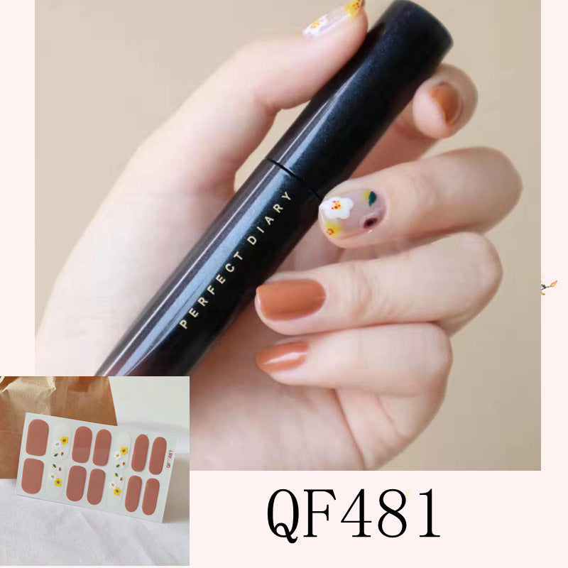 Caramel shows white frosted beauty Press on nail