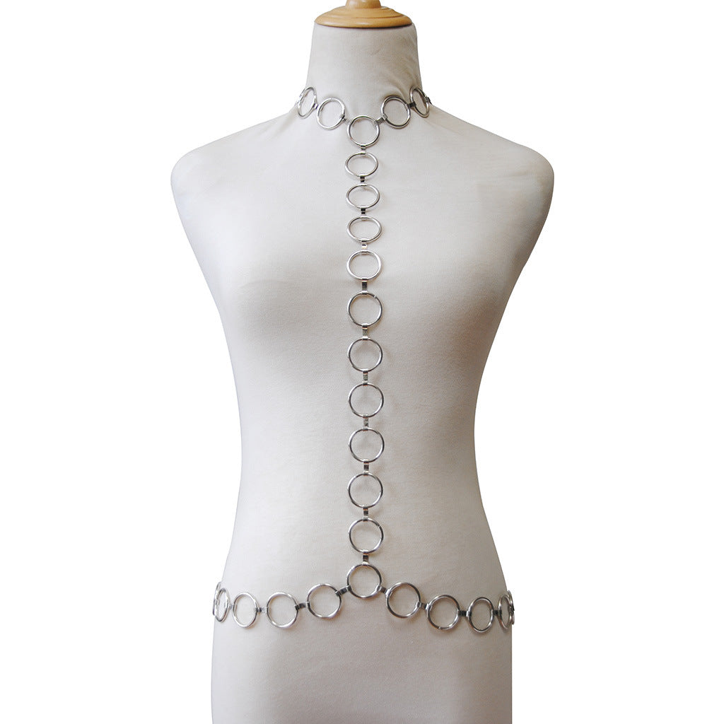 Simple fringed body chain