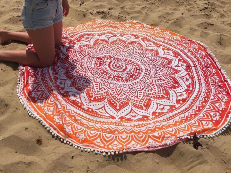 Beautiful Summer Bohemia Round Beach Mat Yoga Mat