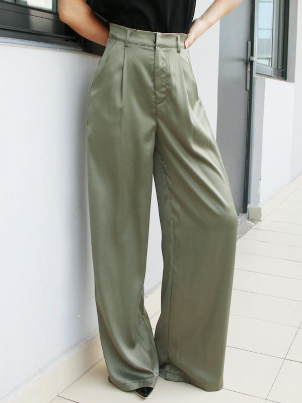 High Waist Comfortable Satin Pants