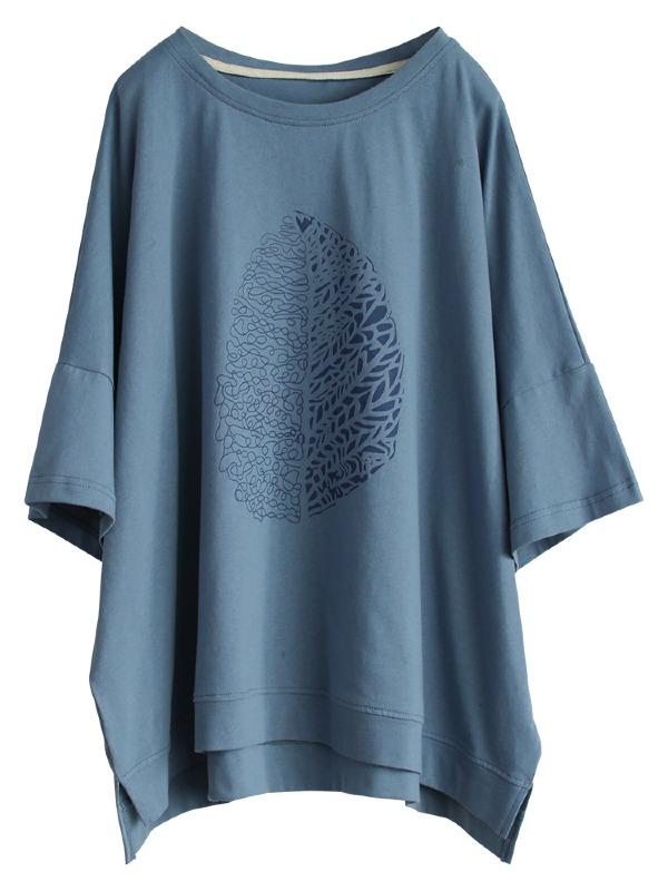 Casual Simple Leaf Printed T-Shirts