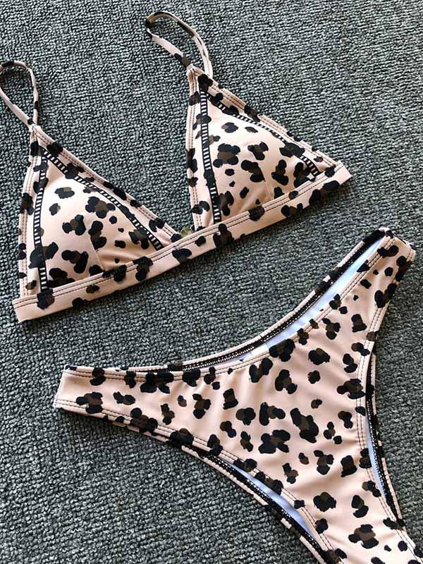 Sexy Leopard Print Bikinis Swimsuit