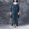 Summer Shoulder Sleeve Printed Long Loose Dress