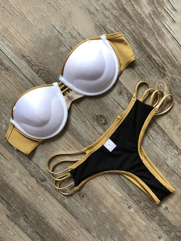 Contrast Balconette Bikini Set