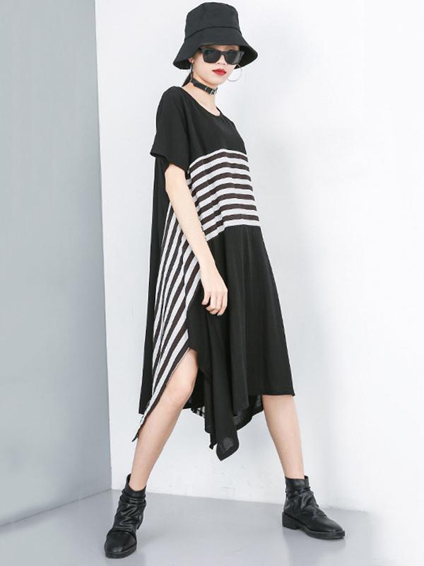 A-line Striped Dress