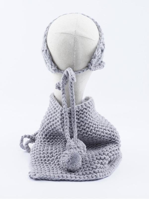 Two-piece Handmade Knitted Scarf&Hat Accessories