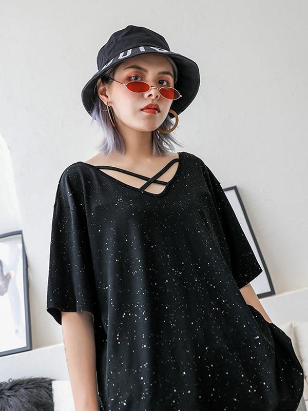 Loose Solid  Short Sleeves T-Shirt